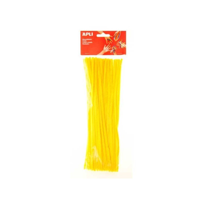 Limpiapipas Apli - 6 mm x 300 mm - Color amarillo - Bolsa 50 ud Limpiapipas Apli - 6 mm x 300 mm - Color amarillo - Bolsa 50 ud