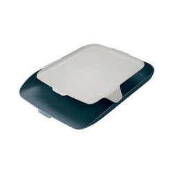Bandeja de sobremesa con organizador Cosy gris