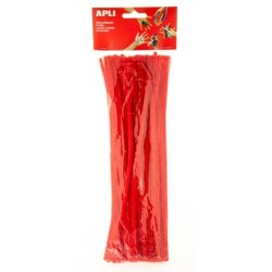 Limpiapipas Apli - 6 mm x 300 mm - Color rojo - Bolsa 50 ud