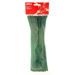 Limpiapipas Apli - 6 mm x 300 mm - Color verde - Bolsa 50 ud