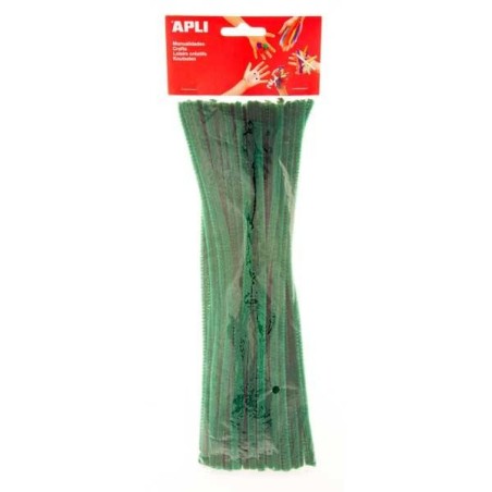 Limpiapipas Apli - 6 mm x 300 mm - Color verde - Bolsa 50 ud