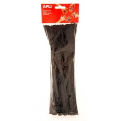 Limpiapipas Apli - 6 mm x 300 mm - Color negro - Bolsa 50 ud