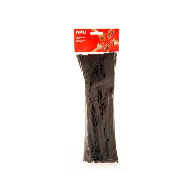 Limpiapipas Apli - 6 mm x 300 mm - Color negro - Bolsa 50 ud Limpiapipas Apli - 6 mm x 300 mm - Color negro - Bolsa 50 ud