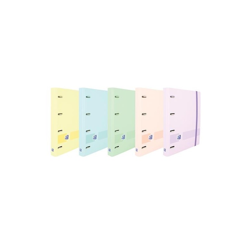 Carpeta de anillas Oxford Live&Go - 4 anillas x 25 mm - A4+ - Color surtidos pastel
