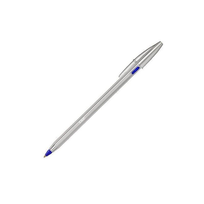 Bolígrafo Bic Cristal Metal Renew - Punta 1 mm - Color azul - Incluye 2 recambios Bolígrafo Bic Cristal Metal Renew - Punta 1 mm - Color azul - Incluye 2 recambios