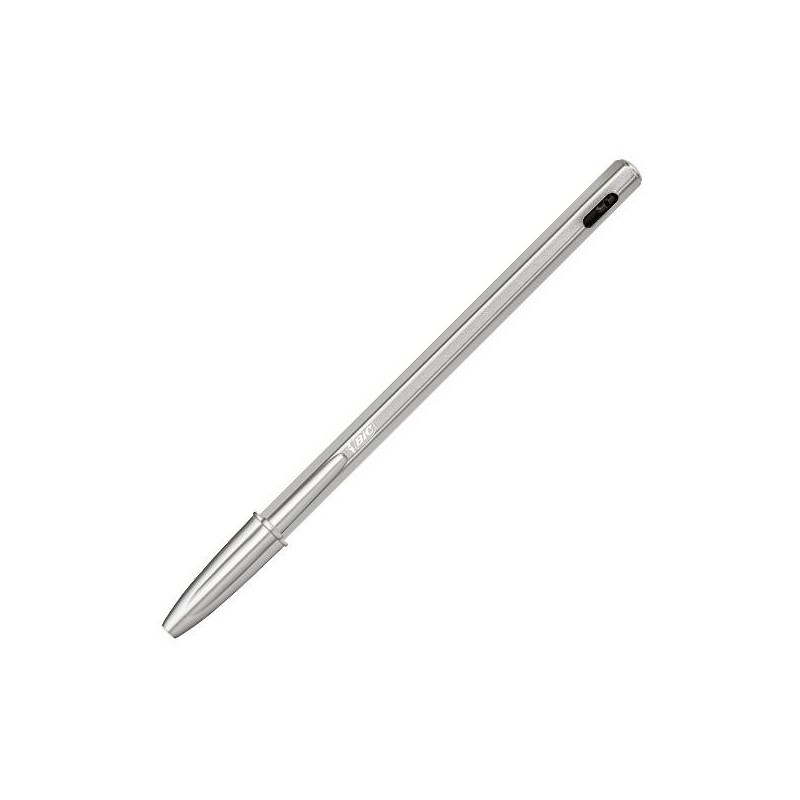Bolígrafo Bic Cristal Metal Renew - Punta 1 mm - Color negro - Incluye 2 recambios Bolígrafo Bic Cristal Metal Renew - Punta 1 mm - Color negro - Incluye 2 recambios