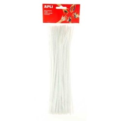 Limpiapipas Apli - 6 mm x 300 mm - Color blanco - Bolsa 50 ud