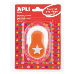 Perforadora de goma eva Apli - Forma de estrella - 25,4 mm - Color naranja