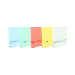 Carpeta Oxford EuropeanBinder 4 anillas con gomas y recambio A4+ melocotón