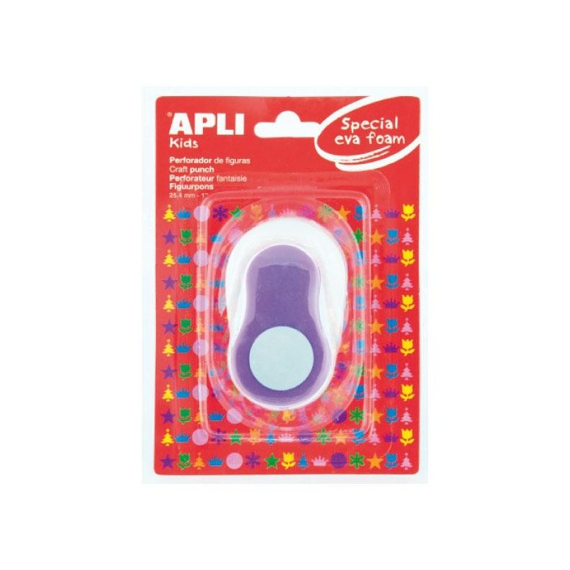 Perforadora de goma eva Apli - Forma de círculo - 25,4 mm - Color lila Perforadora de goma eva Apli - Forma de círculo - 25,4 mm - Color lila