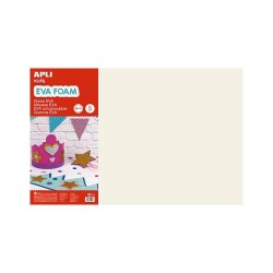 Lámina goma eva Apli - 40 x 60 cm - Grosor 2 mm - Color piel claro - Pack 5 ud