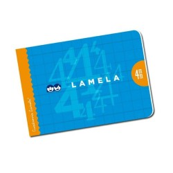 Libreta grapada Lamela 30h 70g cuadrovía 4mm cuarto apaisado