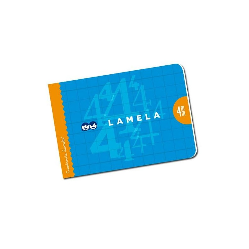 Libreta grapada Lamela 30h 70g cuadrovía 4mm cuarto apaisado