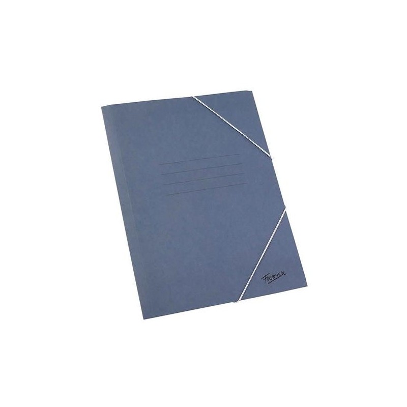 Carpeta cartón gomas Fabrisa folio azul