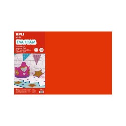 Lámina goma eva Apli - 40 x 60 cm - Grosor 2 mm - Colores surtidos - Pack 10 ud