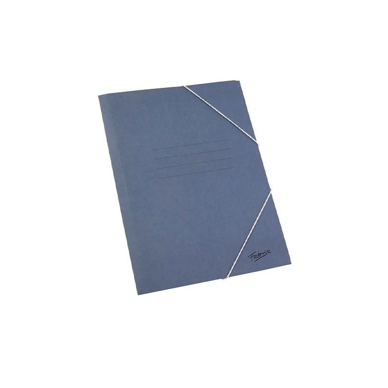 Carpeta de gomas Fabrisa - Con solapa - Cartón - Folio - Color azul