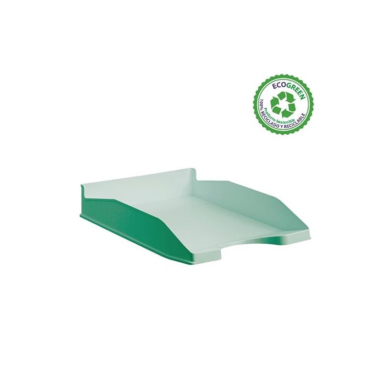 Bandeja Archivo 2000 - Ecológica - Plástico reciclado - DIN A4/folio - Color verde pastel. Bandeja Archivo 2000 - Ecológica - Plástico reciclado - DIN A4/folio - Color verde pastel.