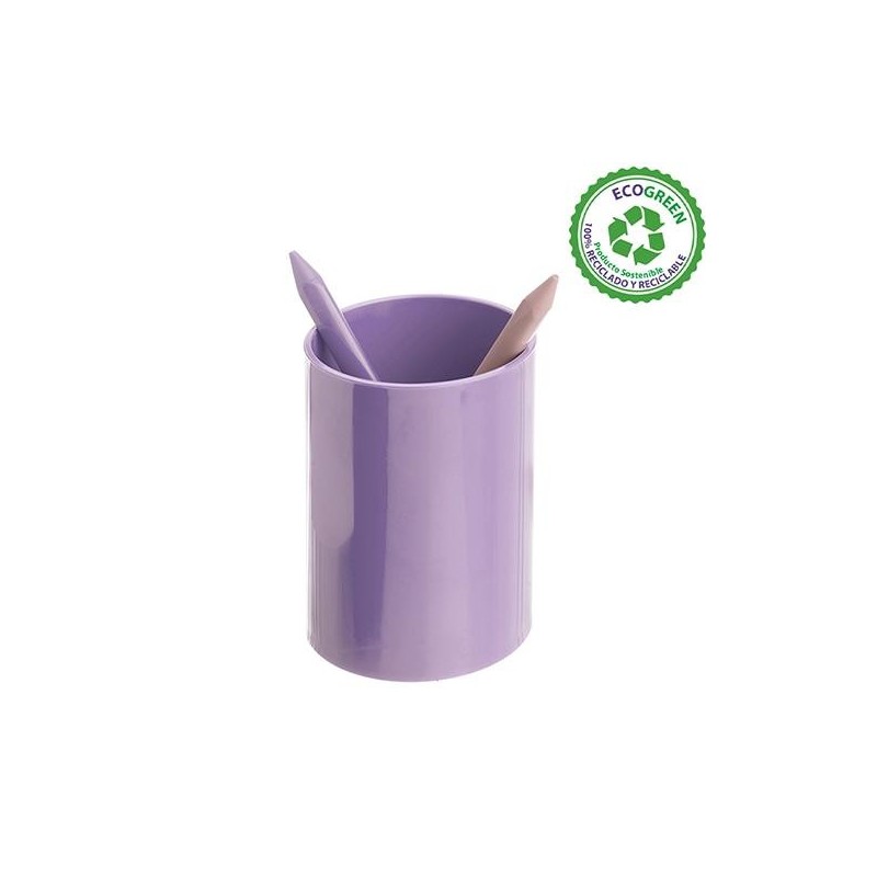 Portalápices Archivo 2000 Ecológico Plástico reciclado - 75 mm x 10,5 cm - Color malva pastel