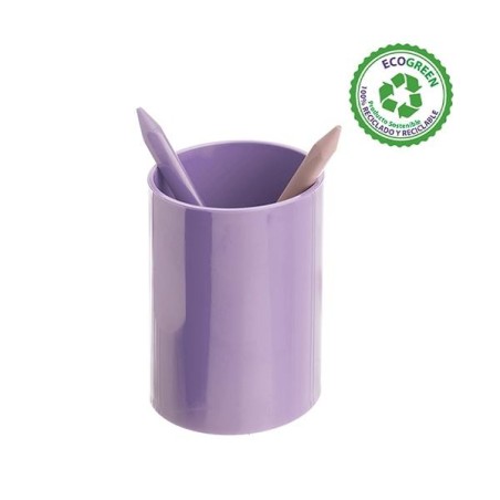 Portalápices Archivo 2000 Ecológico Plástico reciclado - 75 mm x 10,5 cm - Color malva pastel