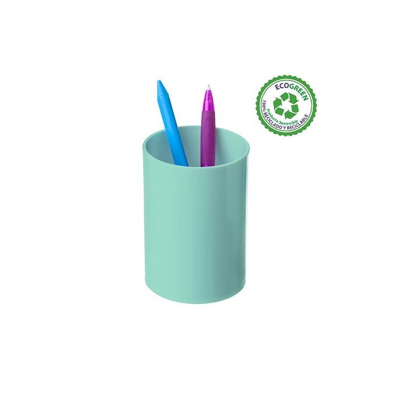 Portalápices Archivo 2000 Ecológico Plástico reciclado - 75 mm x 10,5 cm - Color verde pastel