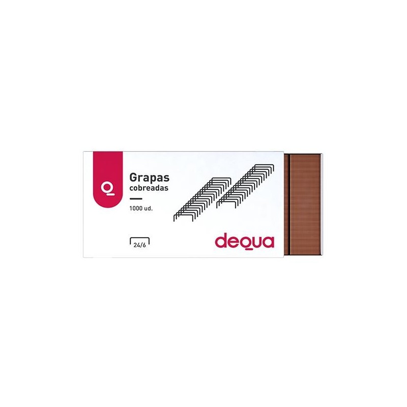 Grapas Dequa 22/6-24/6 - Cobreadas - 30 hojas - Caja 1000 grapas