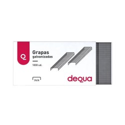 Grapas Dequa 24/6 - Galvanizadas - 30 hojas - Caja 1000 grapas