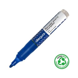 Marcador pizarra recargable Dequa - Trazo 2 - 3 mm - Color azul