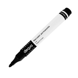 Marcador permanente Dequa - Trazo 2//3 mm - Color negro