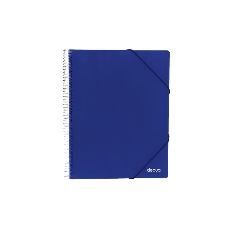 Carpeta de fundas espiral Dequa - PP rígido - A4 - 20 fundas - Color azul