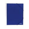 Carpeta de fundas espiral Dequa - PP rígido - A4 - 20 fundas - Color azul