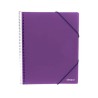 Carpeta de fundas espiral Dequa - PP rígido - A4 - 20 fundas - Color violeta