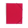 Carpeta de fundas espiral Dequa - PP rígido - A4 - 20 fundas - Color fucsia