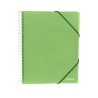 Carpeta de fundas espiral Dequa - PP rígido - A4 - 30 fundas - Color verde