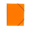 Carpeta de fundas espiral Dequa - PP rígido - A4 - 30 fundas - Color naranja