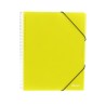 Carpeta de fundas espiral Dequa - PP rígido - A4 - 30 fundas - Color amarillo