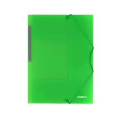 Carpeta de gomas y 3 solapas Dequa A4 verde