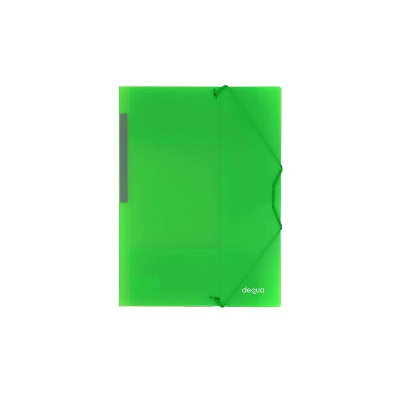 Carpeta de gomas y 3 solapas Dequa A4 verde