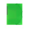 Carpeta de gomas y 3 solapas Dequa A4 verde