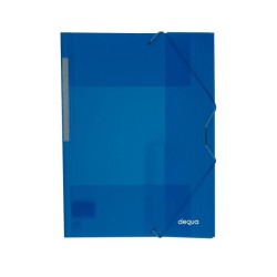 Carpeta de gomas y 3 solapas Dequa A4 azul