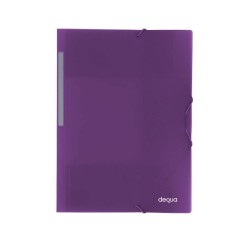 Carpeta de gomas y 3 solapas Dequa A4 violeta