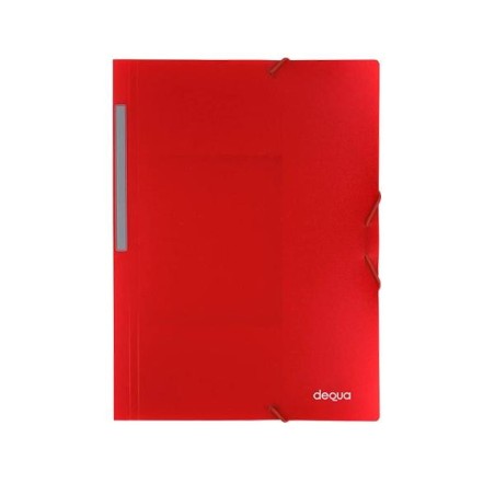Carpeta de gomas y 3 solapas Dequa A4 rojo