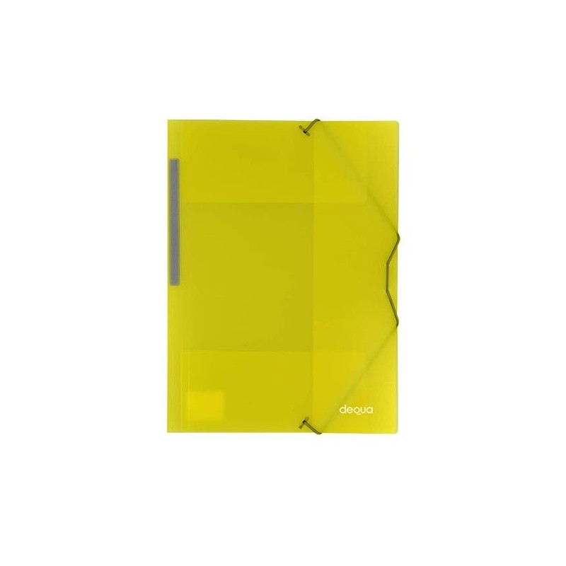 Carpeta de gomas y 3 solapas Dequa A4 amarillo