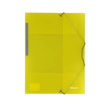 Carpeta de gomas y 3 solapas Dequa A4 amarillo