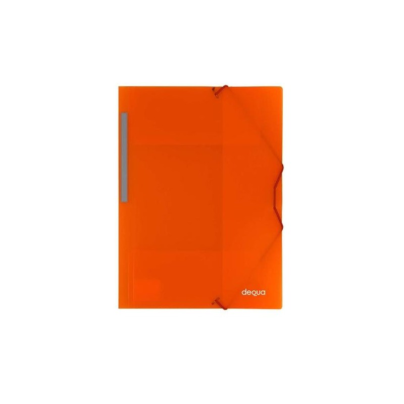 Carpeta de gomas y 3 solapas Dequa A4 naranja