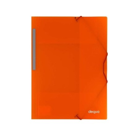 Carpeta de gomas y 3 solapas Dequa A4 naranja
