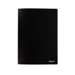 Carpeta 30 fundas Dequa PP Folio negro