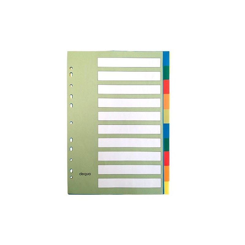 Separadores Dequa 10 posiciones - Multitaladro - PP - Folio Separadores Dequa 10 posiciones - Multitaladro - PP - Folio