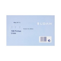 Ficha de cartulina Loan - Rayada - 125 x 200 mm - Pack 100 ud