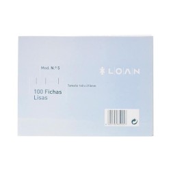 Ficha de cartulina Loan - Rayada - 160 x 215 mm - Pack 100 ud