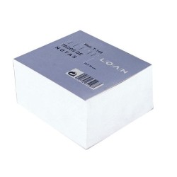 Taco de notas Loan - 10 x 10 cm - 500 hojas - Color blanco